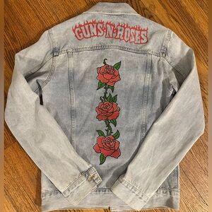 Guns N’ Roses Graphic Jean Denim Jacket Iconic Festival Band Music